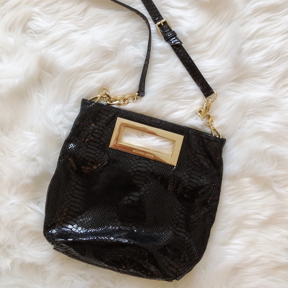 Michael Kors Crossbody - Black & Gold